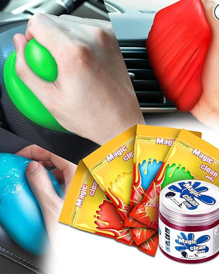 DNA Motoring 5 Pack Car Cleaning Gels Auto Detailing Tools Cleaning Putty Car Interior Cleaner, Car Jelly Cleaner, Keyboard Cleaner, Car Cleaning Supplies Car Gifts for Men Women, TOOLS-00150-N