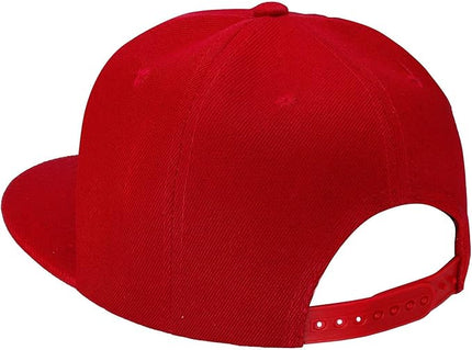 Classic Snapback Hat Cap Hip Hop Style Flat Bill Blank Solid Color Adjustable Size