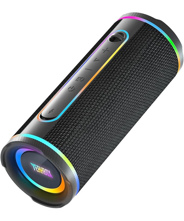 X-Boom Go Portable Bluetooth Speaker, Max 40W Hi-Fi Sound, Dome Tweeter & Track Bass Driver, Dual EQ Modes, IP65 Waterproof, RGB Light Show, TWS Stereo Pairing, Bluetooth 5.4, 10H Playtime
