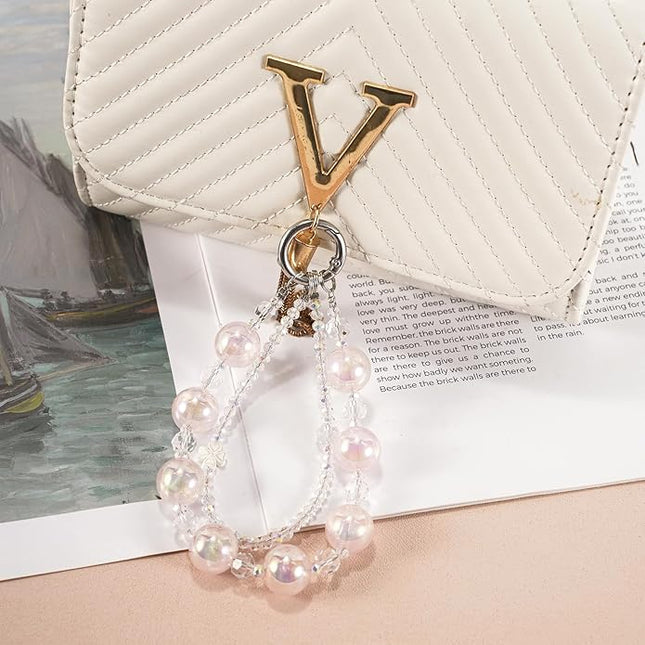Phone Charm for Women, Anti-Theft Phone Wrist Strap Hands-Free & Beaded Chain,Tether Tab