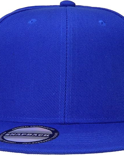 Classic Snapback Hat Cap Hip Hop Style Flat Bill Blank Solid Color Adjustable Size