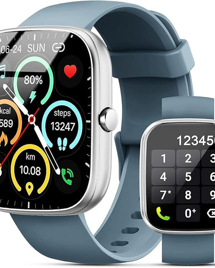 Smart Watch, SmartWatch for Men Women HD Touch Screen Answer/Make Call, IP68 Waterproof 120+ Sport Activity Tracker, Fitness Tracker with Sleep Monitor/Pedometer Heart Rate SpO2 for Android iOS