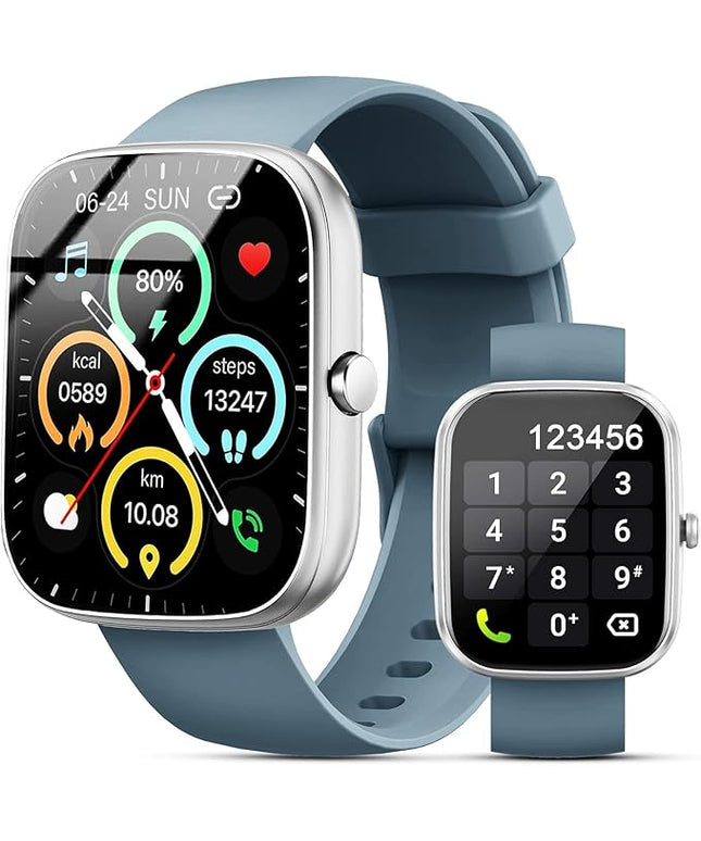 Smart Watch, SmartWatch for Men Women HD Touch Screen Answer/Make Call, IP68 Waterproof 120+ Sport Activity Tracker, Fitness Tracker with Sleep Monitor/Pedometer Heart Rate SpO2 for Android iOS