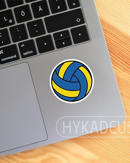 (3Pcs) Volleyball Stickers Waterproof Vinyl Volleyball Ball Decals for Water Bottle, Tumbler, Laptop, Phone Case, Scrapbooking, Team Players, Coach, 3" x 3"