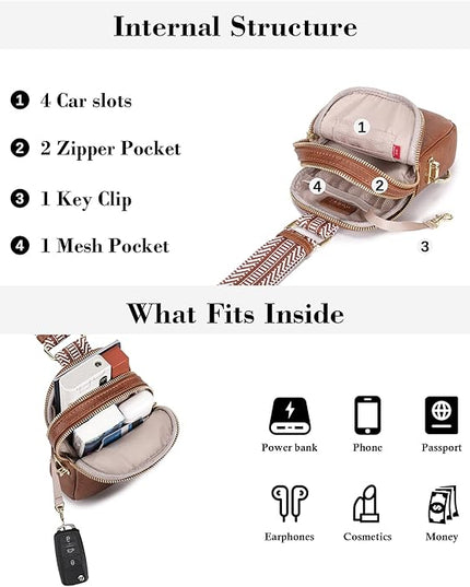 INICAT Small Anti Theft Crossbody Bags Women Valentine's Day Gifts, Vegan Leather Sling Cross Body Purse Travel Essentials