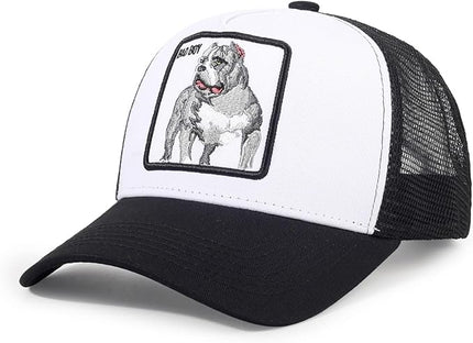 Classic Unisex Various Animal Series Embroidery Farm Adjustable Mesh Snapback Trucker Hat