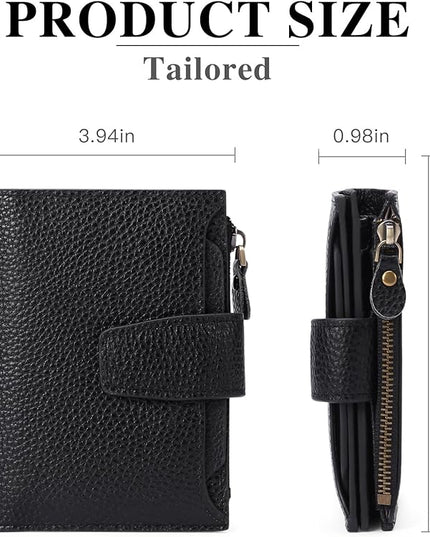 FALAN MULE Small Wallet for Women Leather Bifold Compact RFID Blocking Small Womens Wallet Purse | Compact Size, RFID Blocking, Includes Coin Pouch, Card Holders, 14 Slots