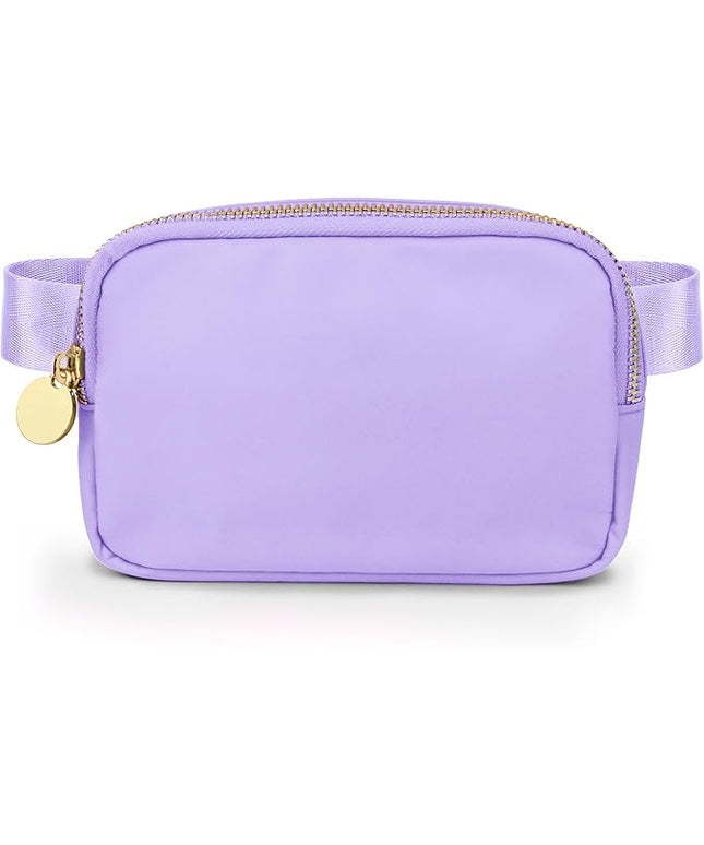 DANCOUR Women's Purple Nylon Waist Pack Crossbody Bag