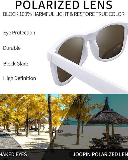 Joopin Square Sunglasses Polarized UV Protection Trendy Designer Sun Glasses Men Women