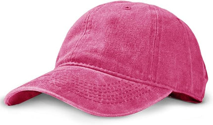 Unisex Vintage Washed Baseball Cap | Low Profile Soft Top Unstructured Cotton Baseball Cap | Adjustable Size Vintage Buckle
