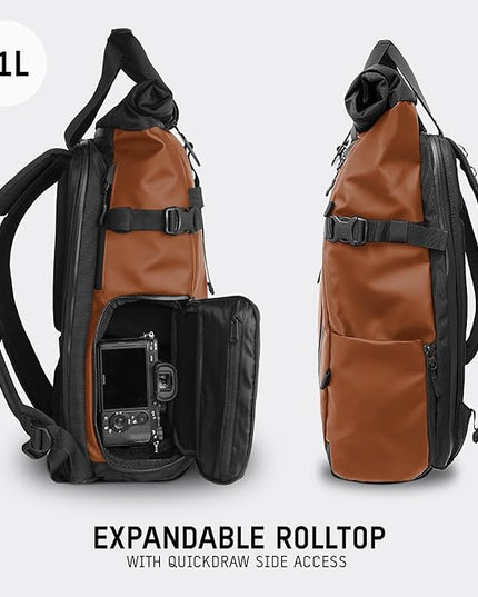 WANDRD PRVKE 21L, V3 Backpack: Weather-Resistant Travel & Camera Backpack with Laptop Sleeve, Quick Side Access, Clamshell Opening – Ideal Photography & Travel Bag