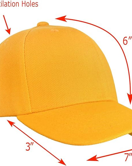 Falari Wholesale Bulk Lot 12-Pack Baseball Cap Adjustable Size Plain Blank Solid Color