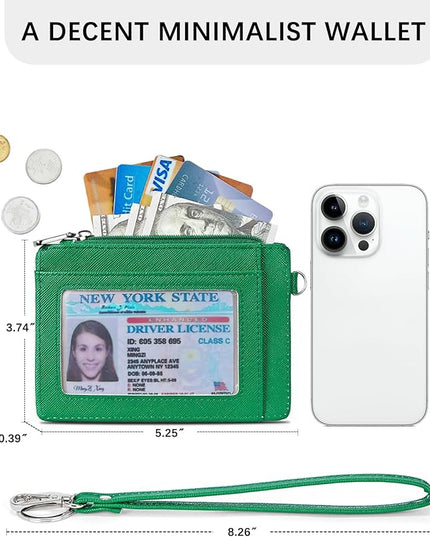 BOSTANTEN Small Wallet For Women RFID Leather Credit Card Holder Slim Wristlet Keychain Wallet With Zipper Pocket