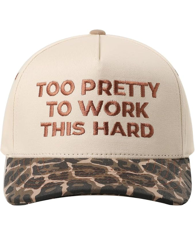 MIRMARU Two-Tone Vintage Canvas Trucker Hats for Men & Women, Adjustable Size Baseball Caps with Trendy Embroidered Design