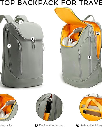 BANGE Commute backpack can hold 15.6 inch laptop,Flight approved carry on backpack for men and woman
