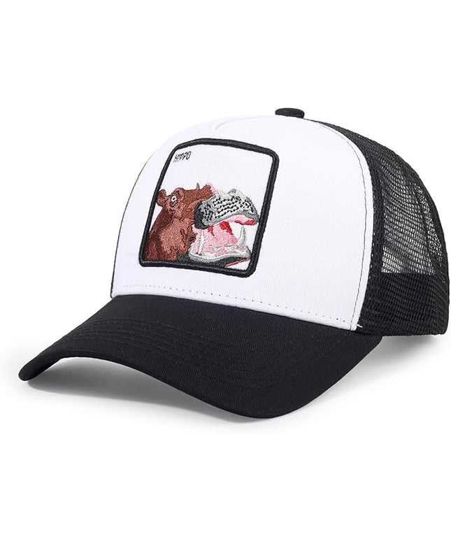Classic Unisex Various Animal Series Embroidery Farm Adjustable Mesh Snapback Trucker Hat