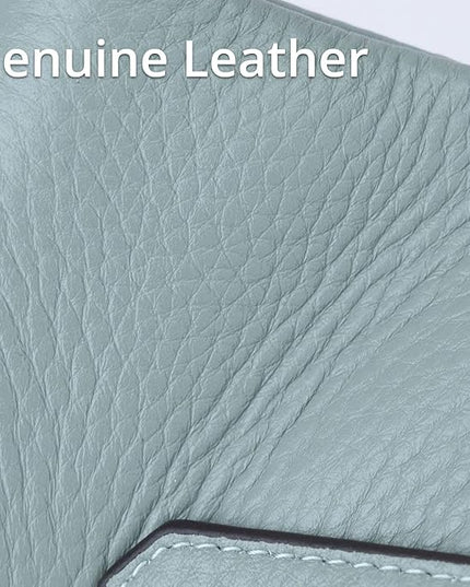 Bveyzi Small Soft Leather Wallet for Women RFID Blocking Ladies Card Holder with Double Zipper Pocket
