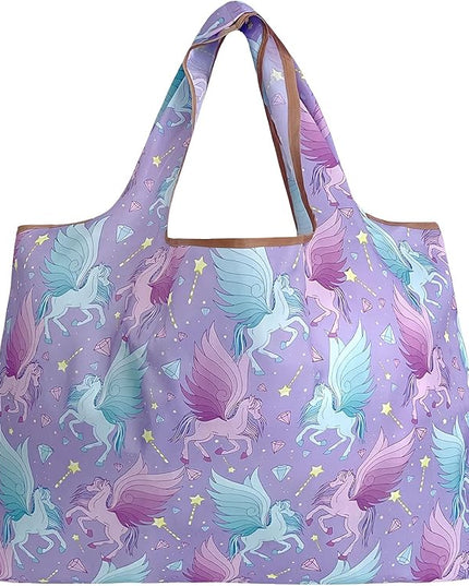 allydrew Large Foldable Tote Nylon Reusable Grocery Bags