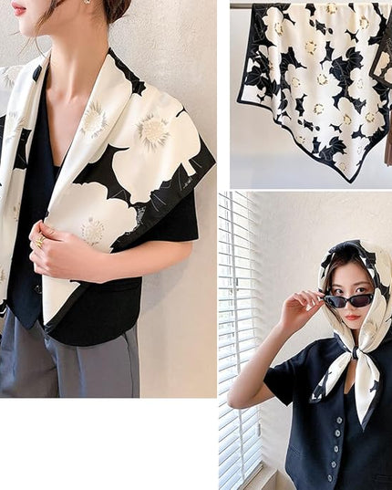 Headscarf Large Square Scarf 35" Fashion Scarves Silk Feeling Hair Wrapping Scarfs Hairscarf BA16