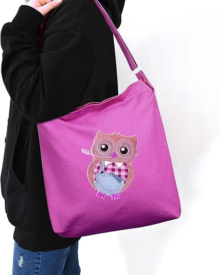Women's blank large Size Canvas Crossbody Tote Handbags Shoulder Bag