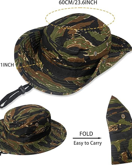 Sun Hats for Men Women Boonie Hat UPF 50+ Bucket Hat Wide Brim UV Protection Fishing Hiking Safari Outdoor Hats