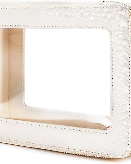 Aveniee Clear Makeup Bag Organizer,Large Travel Toiletry Bag for Women, Waterproof Cosmetic Pouch with Zippers,Car Organizers and Storage Case for Accessories,White