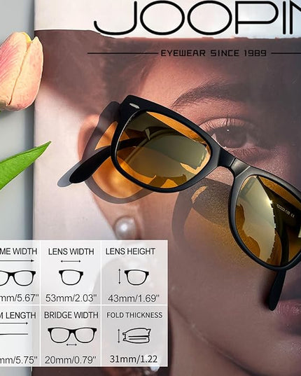 Joopin Square Sunglasses Polarized UV Protection Trendy Designer Sun Glasses Men Women