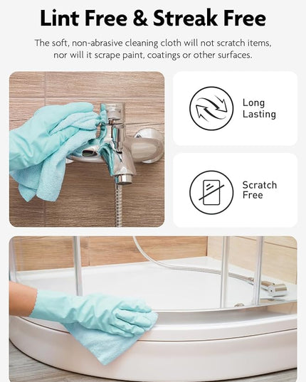 Fantasticlean Microfiber Cleaning Cloth Roll -75 Pack, Tear Away Microfiber Towels, 12" x 12", Reusable, Washable, Scratch Free, Ultra Absorbent Dishcloth for All-Around Cleaning Supplies (Blue)