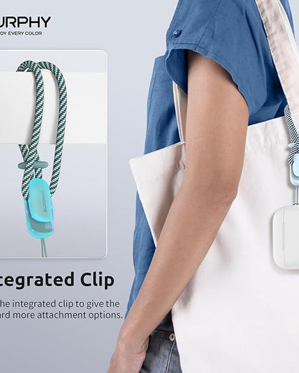 SURPHY 2 Pack Phone Lanyard for Cellphone Case, Phone Wrist Strap for Case, Cellphone Strap with 2-Color Braided, Charm Wrist Lanyard for Women and Men, Cloud Blue & Green
