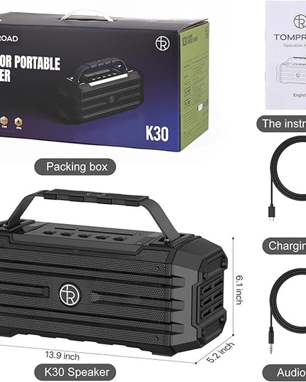 Bluetooth Speaker 120W Peak 80W Portable Wireless Hi-Fi Loud Outdoor IPX6 Waterproof Big Party Speakers with Deep Bass, TWS Pairing, DSP Sound Boombox for Home Camping Beach