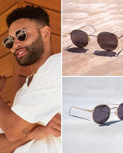 WearMe Pro - Reflective Lens Round Trendy Sunglasses