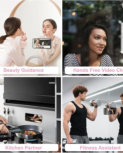 1 Pack Transparent Double Sided Silicone Suction Cup Phone Case Mount, Hands-Free Strong Grip Holder for Selfies and Videos, Silicon Phone Stand Sticky for iPhone and Android