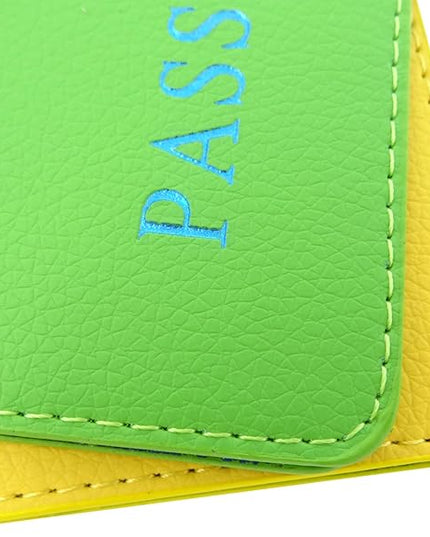Honbay 2PCS Artificial Leather Passport Holder Cover Passport Case for Men and Women