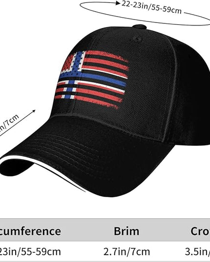 Unisex Baseball Cap Trucker Dad Hat for Men Women Adjustable Outdoors Sun hat Black