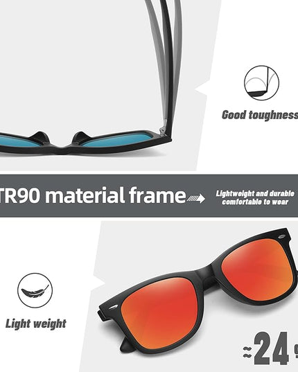 MEETSUN Polarized Sunglasses for Women Men Classic Retro Square Frame Driving Sun Glasses UV Protection