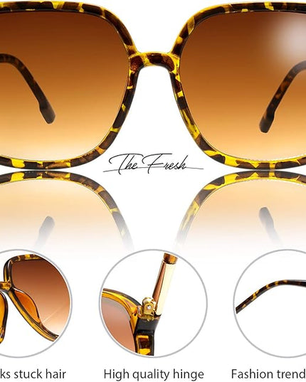 The Fresh Women's Oversized Square Jackie O Cat Eye Hybrid Butterfly Fashion Sunglasses - Exquisite Packaging