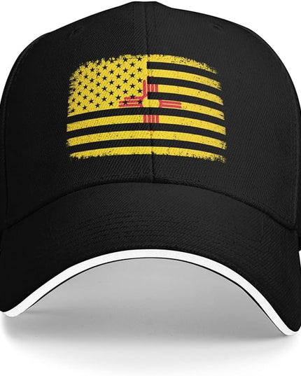 Unisex Baseball Cap Trucker Dad Hat for Men Women Adjustable Outdoors Sun hat Black