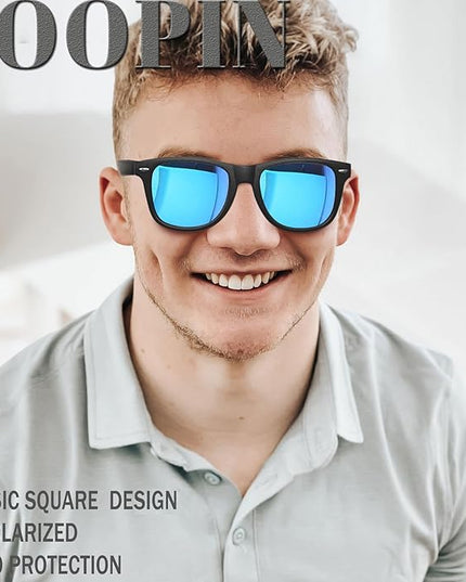 Joopin Square Sunglasses Polarized UV Protection Trendy Designer Sun Glasses Men Women