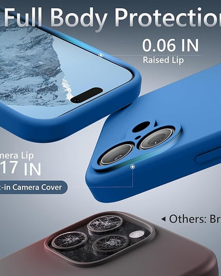 FireNova Magnetic for iPhone 17 Case, Compatible with MagSafe, [Integrated Silicone Camera Control Button] [Camera Protection] Anti-Scratch Microfiber Lining Phone Case, 6.3", Blue