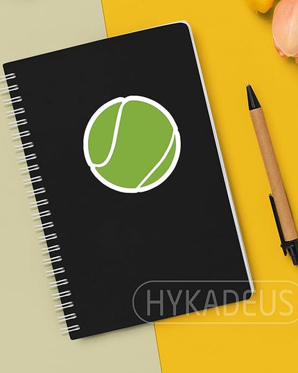 (3Pcs) Tennis Stickers Waterproof Vinyl Tennis Ball Decals for Water Bottle, Tumbler, Laptop, Phone Case, Poster Board, Scrapbooking, Team Players, Coach, 3" x 3"