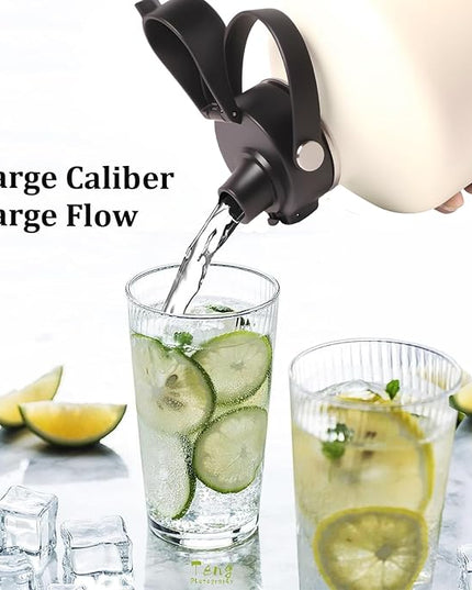 Water Bottle Insulated 32oz 40oz 64oz 128oz Straw Lid Spout Lid & 3 Lids, Leak Proof, Vacuum Insulated,Stainless Steel Water Bottle Wide Mouth for Sports, Gym or Office