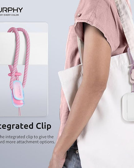 SURPHY 2 Pack Phone Lanyard for Cellphone Case, Phone Wrist Strap for Case, Cellphone Strap with 2-Color Braided, Charm Wrist Lanyard for Women and Men, Pink & Rose Pink