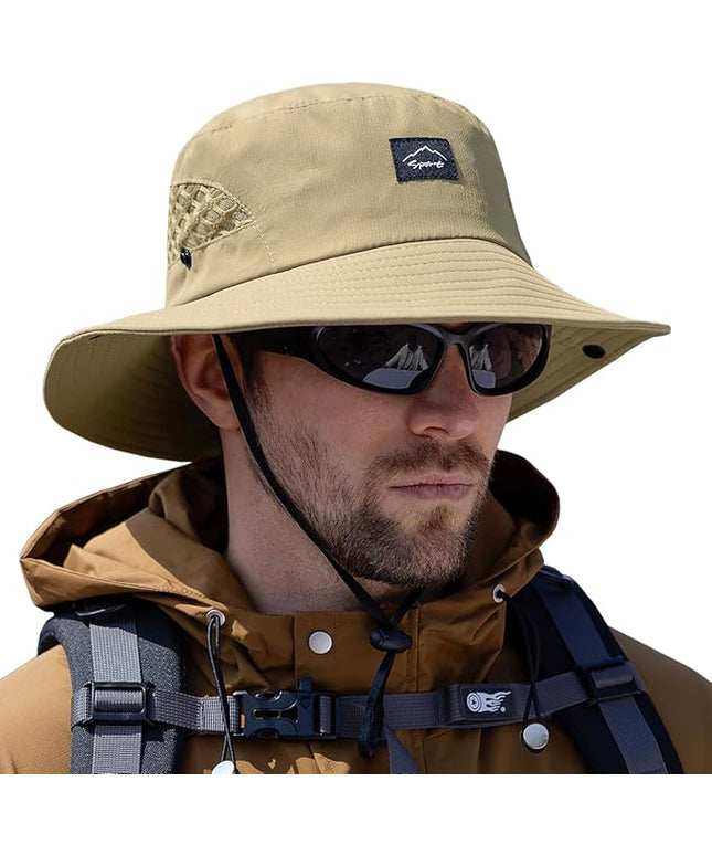 Sireck Fishing Hat, UPF50+ Wide Brim Sun Hat for Men Women, UV Protection Hiking Beach Bucket Hats Summer Safari Hat