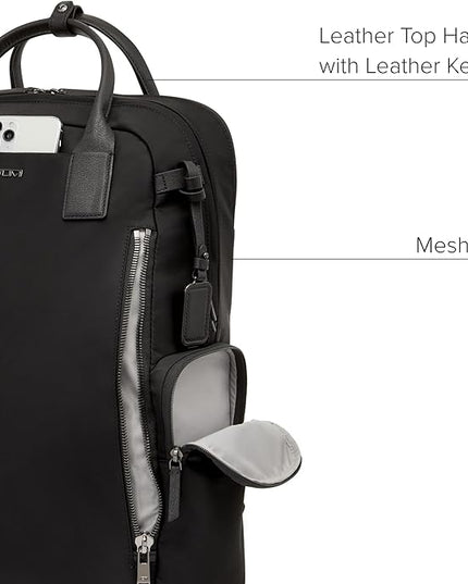 TUMI - Voyageur Atlanta Backpack - Travel Backpack for Women - For Business, Commute - Holds Up to 17" Laptop - Black & Gunmetal Hardware