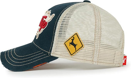 ililily Premium Road Trip Vintage Distressed Snapback Trucker Hat Baseball Cap