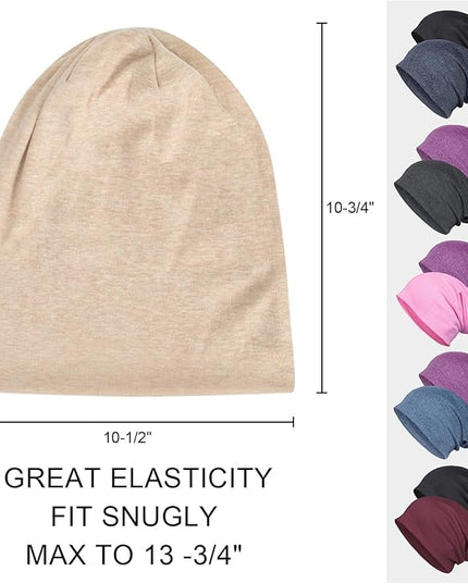Senker Fashion Slouchy Beanie Hats for Women Men, Chemo Headwear Cotton Beanies Soft Lightweight Chemo Skull Cap Elastic