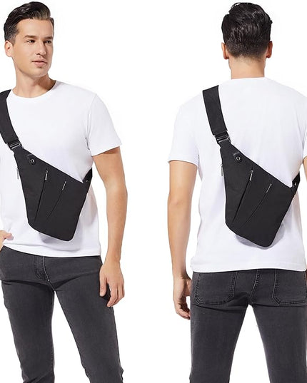VADOO Sling Bag for Men and Women, Anti theft Crossbody Bag Lightweight Shoulder Chest Bag for Travel Gym