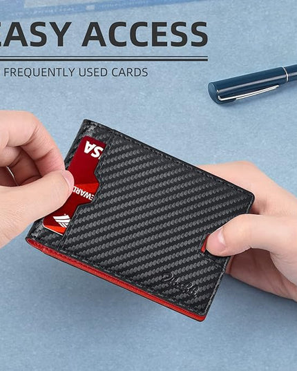 Zitahli Mens-Wallet-Slim-Leather-RFID Blocking Wallet for Men Minimalist Bifold Credit Card Holder with Gift Box