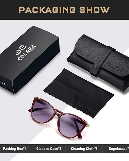 Trendy Cat Eye Sunglasses for Women Fashion Cateye UV400 Protection Glasses CL22017