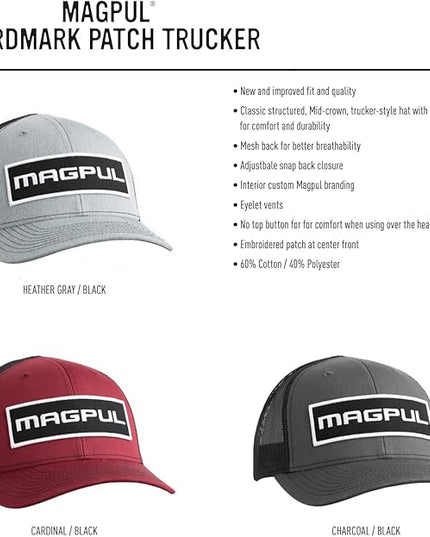 Magpul Trucker Hat Snap Back Baseball Cap, One Size Fits Most
